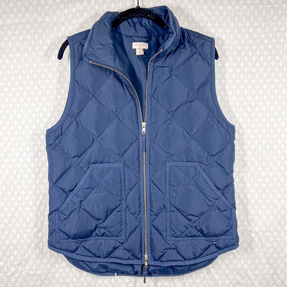 J. Crew Dark Blue Down Filled Puffer Vest - Picture 2 of 9